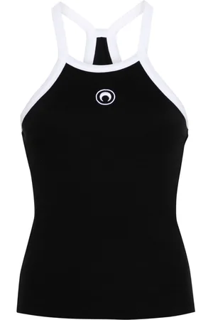 Marine Serre Crescent Moon-embroidered top