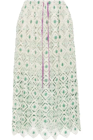 La DoubleJ Macramé midi skirt