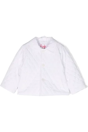 Il gufo Logo-embroidered quilted shirt jacket