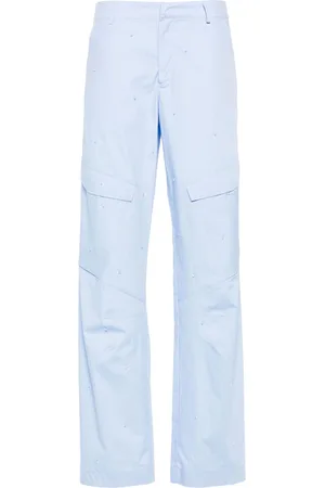Dondup Bead-embellished straight poplin trousers