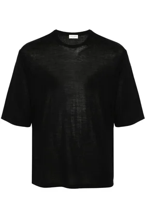 Saint Laurent Straight-hem knitted T-shirt