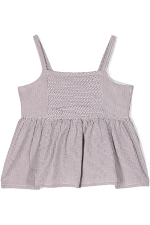 Il gufo Striped seersucker tank top