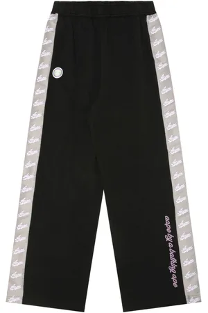 A Bathing Ape Logo-tape track pants