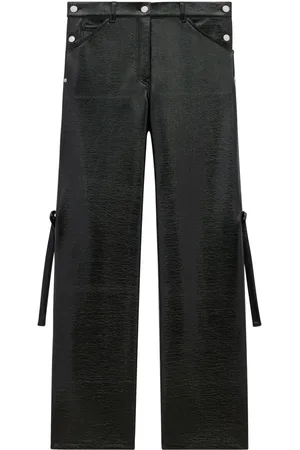 Courrèges Sailor Buckle baggy-fit vinyl trousers