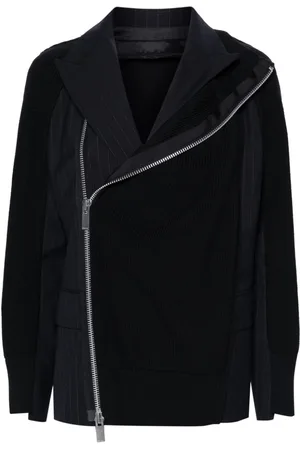 SACAI Panelled single-breasted blazer