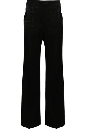 Marine Serre Moon Diamant-jacquard trousers