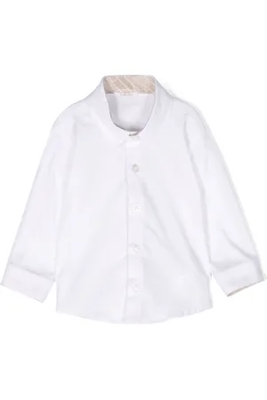 Le Bebé Enfant Contrasting-lining poplin shirt