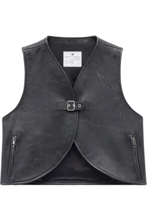 Courrèges Ellipse leather vest