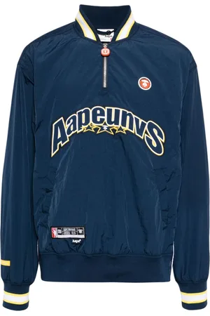 A Bathing Ape Logo-appliqué bomber jacket
