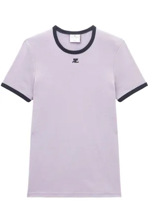 Courrèges Logo-appliqué T-shirt