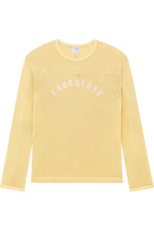 Courrèges Logo-print mesh T-shirt