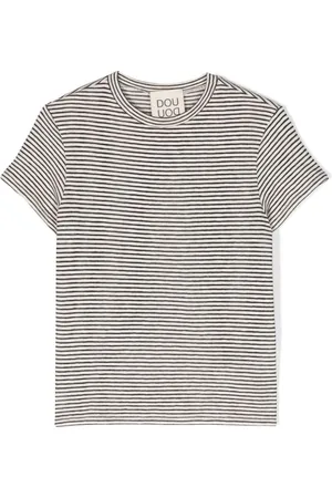 DOUUOD KIDS Striped cotton blend T-shirt