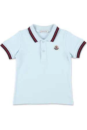 Moncler Striped-edge piqué polo shirt
