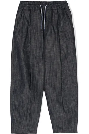 Missoni Rubberised-logo tapered-leg trousers