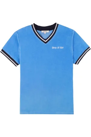 Sporty & Rich Logo-embroidered V-neck T-shirt