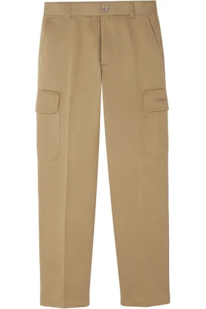 VERSACE Logo-embroidered cargo trousers