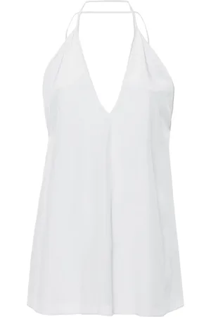Totême Double-Halter silk top