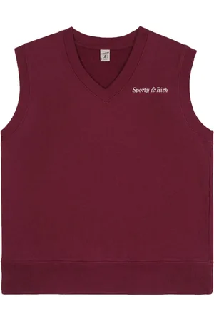 Sporty & Rich Classic logo-embroidered cotton vest