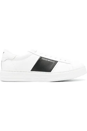 Emporio Armani Logo-printed leather sneakers