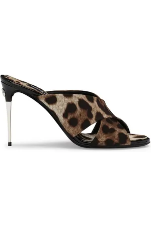 Dolce & Gabbana 85mm Keira leopard-print sandals