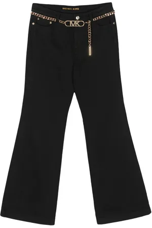 Michael Kors Chain-belt flared cotton jeans