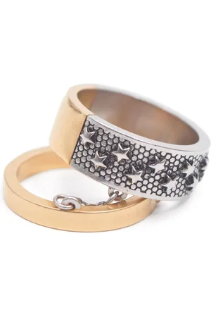 Maison Margiela Two-tone double star ring