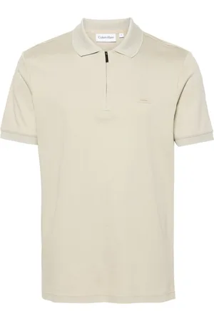 Calvin Klein Logo-patch cotton polo shirt