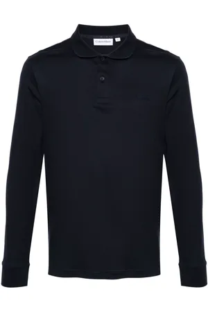 Calvin Klein Logo-patch cotton polo shirt
