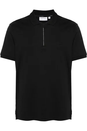 Calvin Klein Logo-patch organic cotton polo shirt