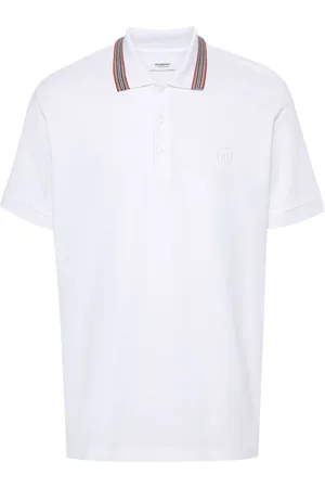 Burberry Striped-collar polo shirt