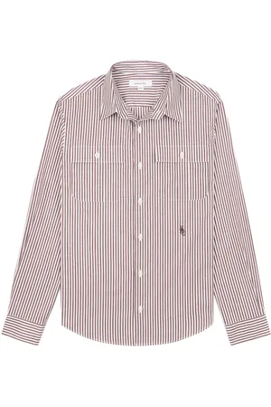 Sporty & Rich SRC Utility stripe-print cotton shirt