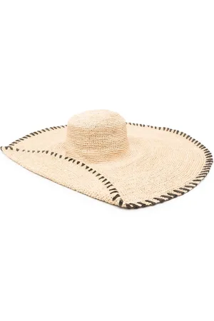 Lanvin Whipstitch-detailing raffia hat