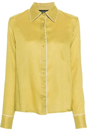 Fabiana Filippi Piped-trim linen shirt