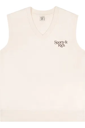 Sporty & Rich Bardot logo-print cotton vest