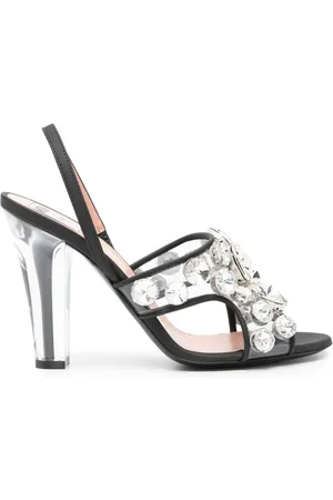 Moschino 110mm crystal-embellished leather sandals