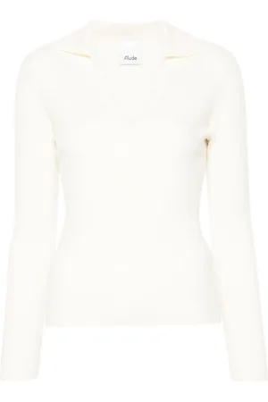 Allude Fine-ribbed knitted top
