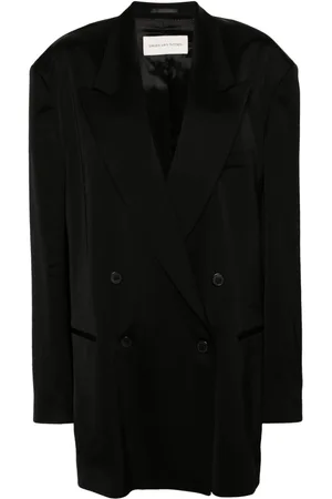 DRIES VAN NOTEN Double-breasted satin blazer