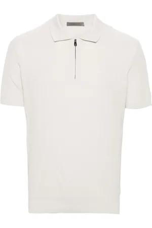 corneliani Purl-knit cotton polo shirt