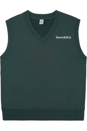 Sporty & Rich Serif Logo cotton vest
