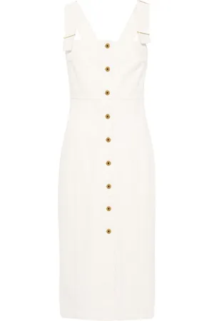 Patou Denim dungaree dress