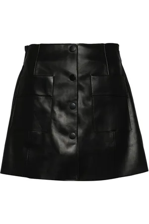 B+AB High-waist faux-leather shorts