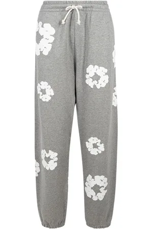 DENIM TEARS Drawstring "Cotton Wreath" track pants