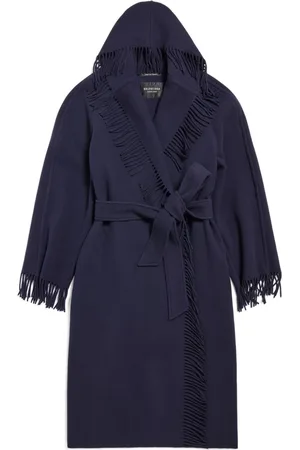 Balenciaga Fringed-edge wool coat
