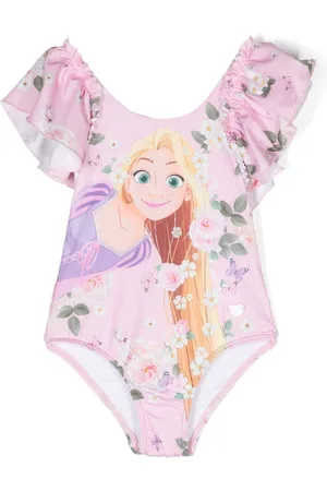 MONNALISA Rapunzel-print swimsuit