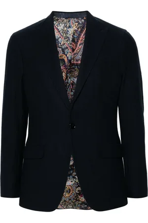 Etro Herringbone-pattern cotton blazer