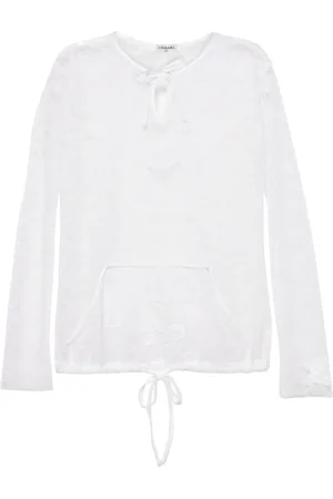CHANEL 2004 semi-sheer lace top