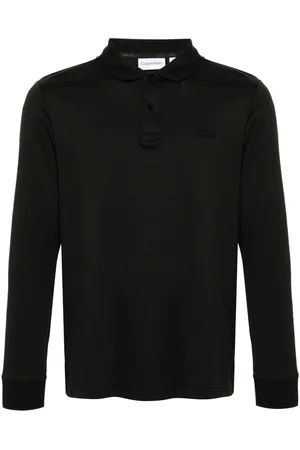 Calvin Klein Logo-patch cotton polo shirt