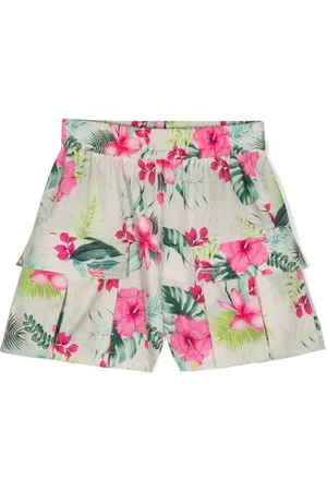 MONNALISA Floral-print cotton shorts