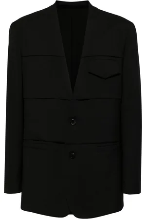 SONGZIO Plated collarless blazer