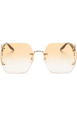 Gucci Double G geometric-frame sunglasses